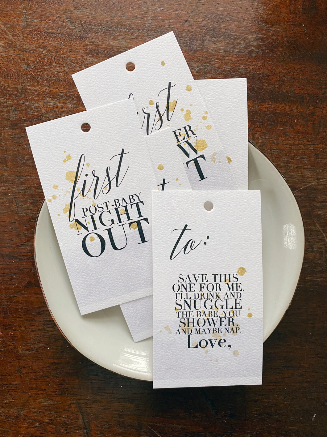 Milestone Wine Tags-new baby + newly married